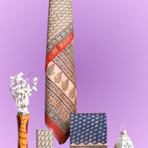 Abha – Chanderi Silk Hand Block Suit